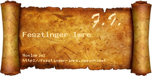 Fesztinger Imre névjegykártya